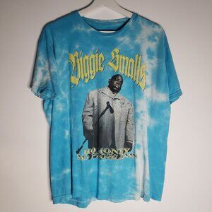 Biggie Smalls Blue Tie-Dye Hip-Hop T-Shirt Mens Mo Money Mo Problems